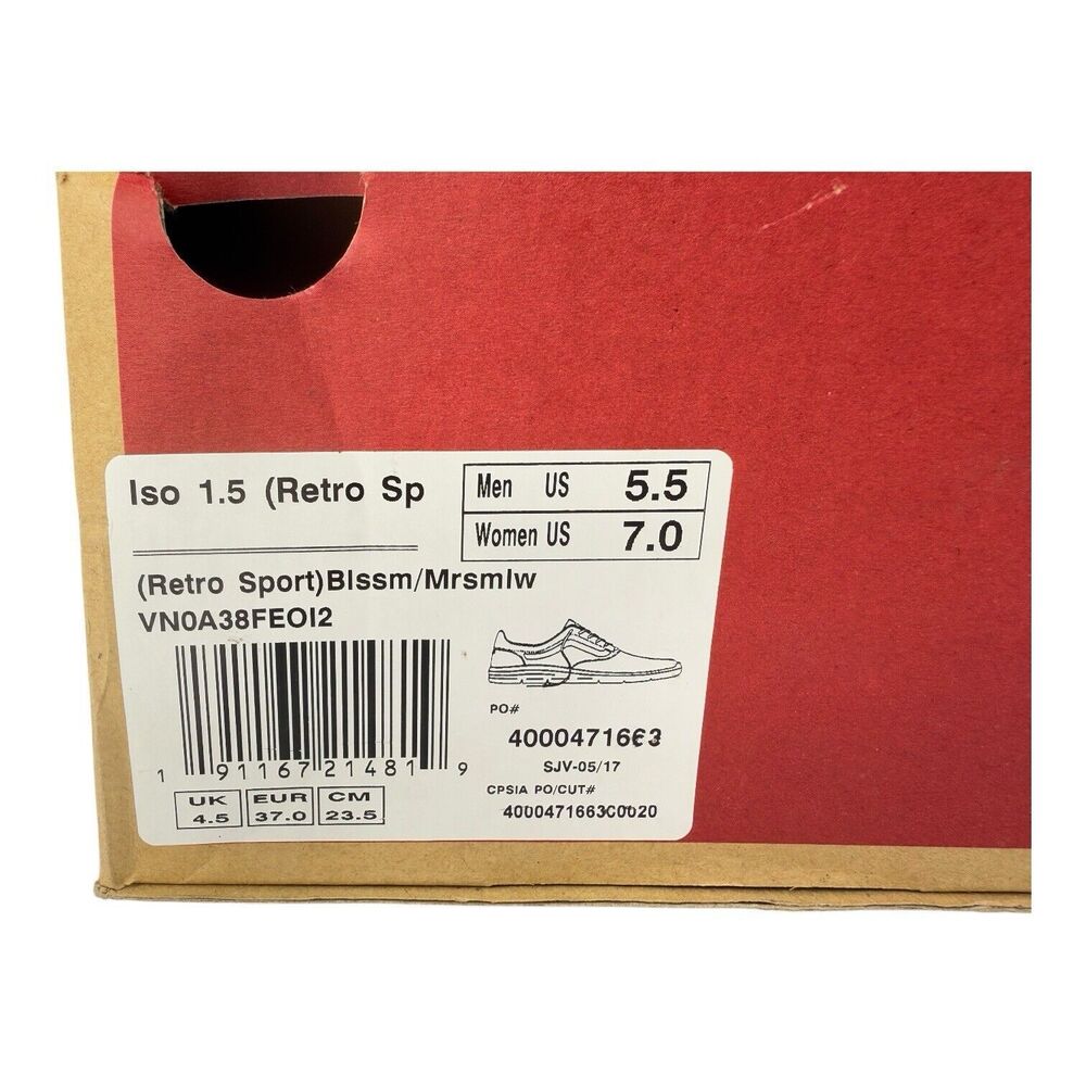 VANS ISO 1.5 Retro Sport Blossom/Light Pink Trainers Unisex Mens 5.5 Womens 7 - Picture 5 of 5